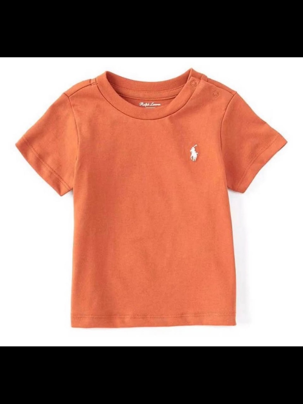 Ralph Lauren Orange Short-Sleeve Baby Tee with Polo Pony